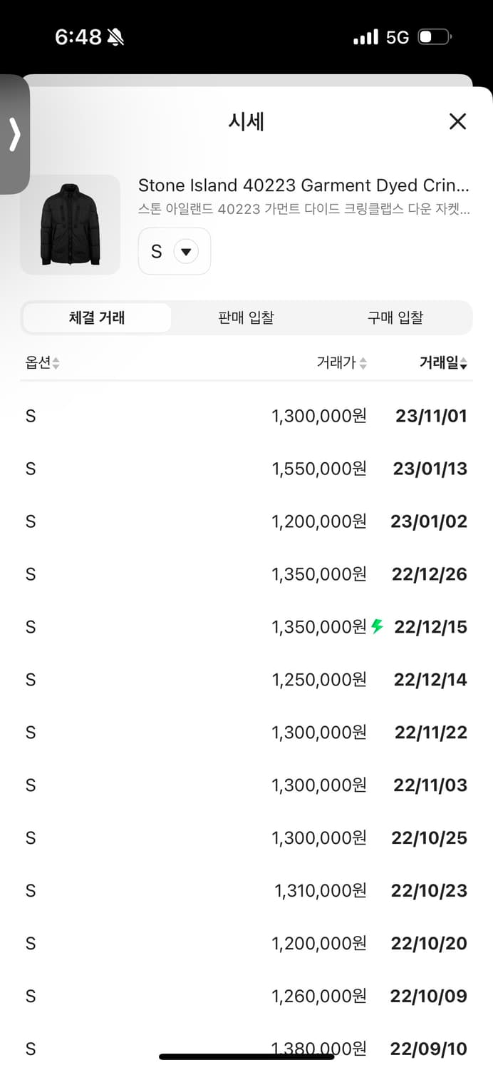 스톤아일랜드 크링클랩스 패딩 S 상품이미지2