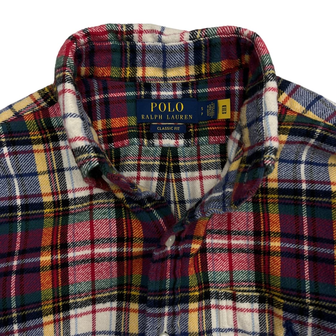 폴로 랄프로렌 네이비포니 포켓 타탄체크 울 셔츠 S 상품이미지5