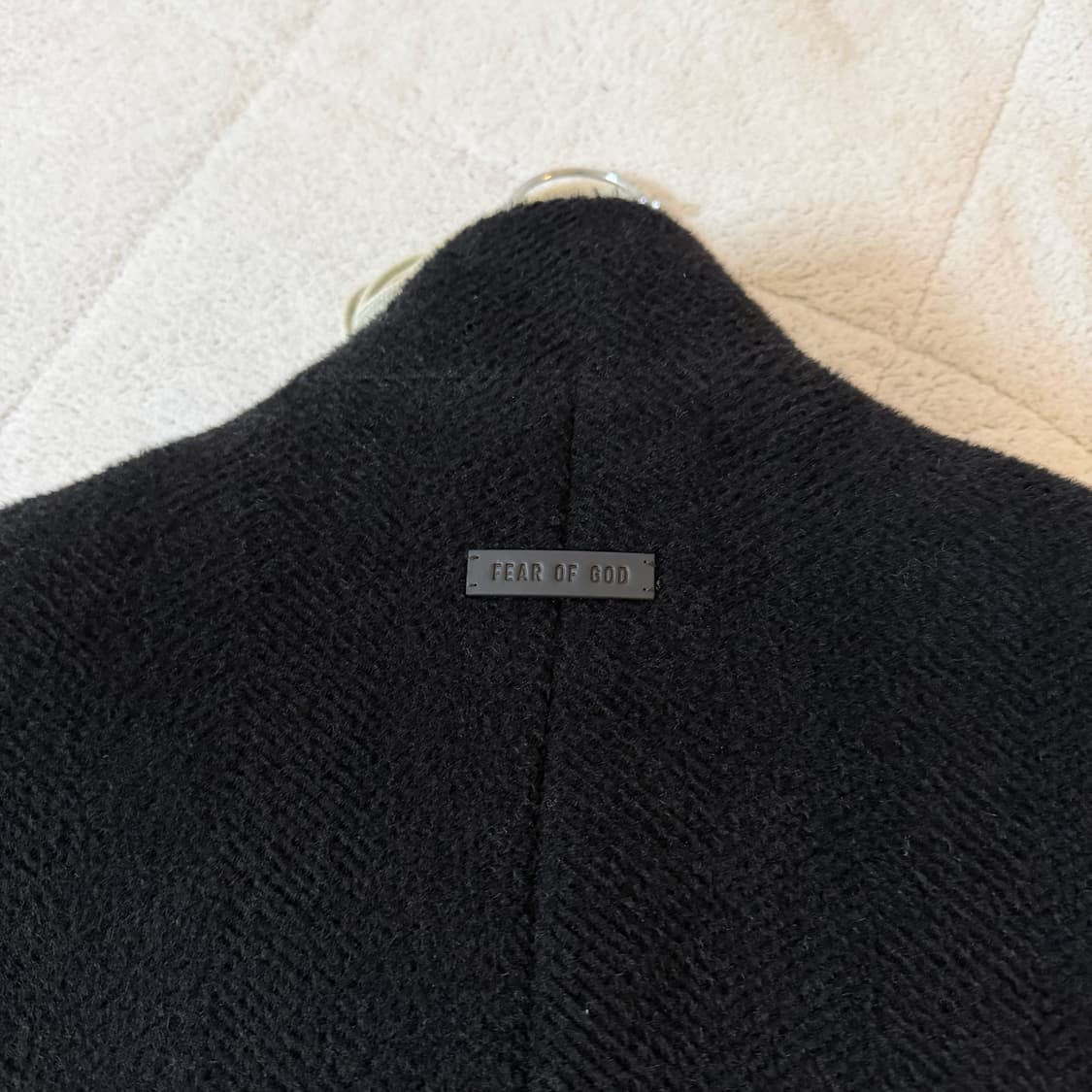 [48] 피어오브갓 라마 울 카라리스 벨트 코트 블랙 상품이미지2