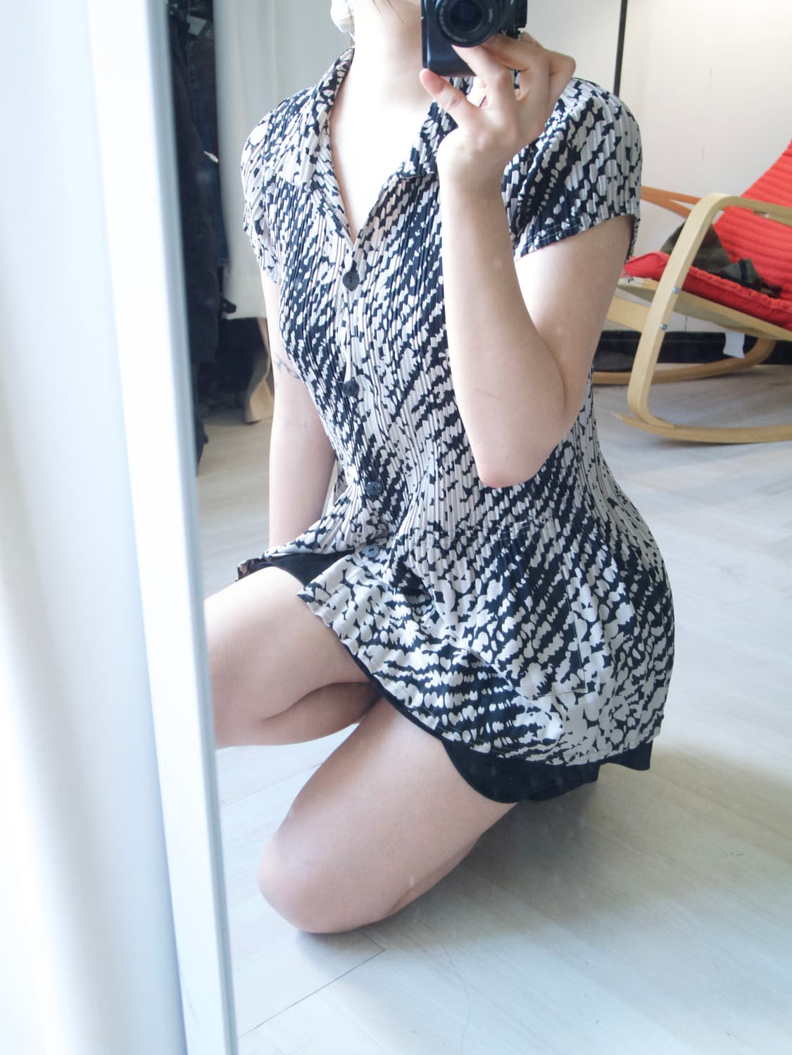 pleats pocket long shirts 상품이미지3