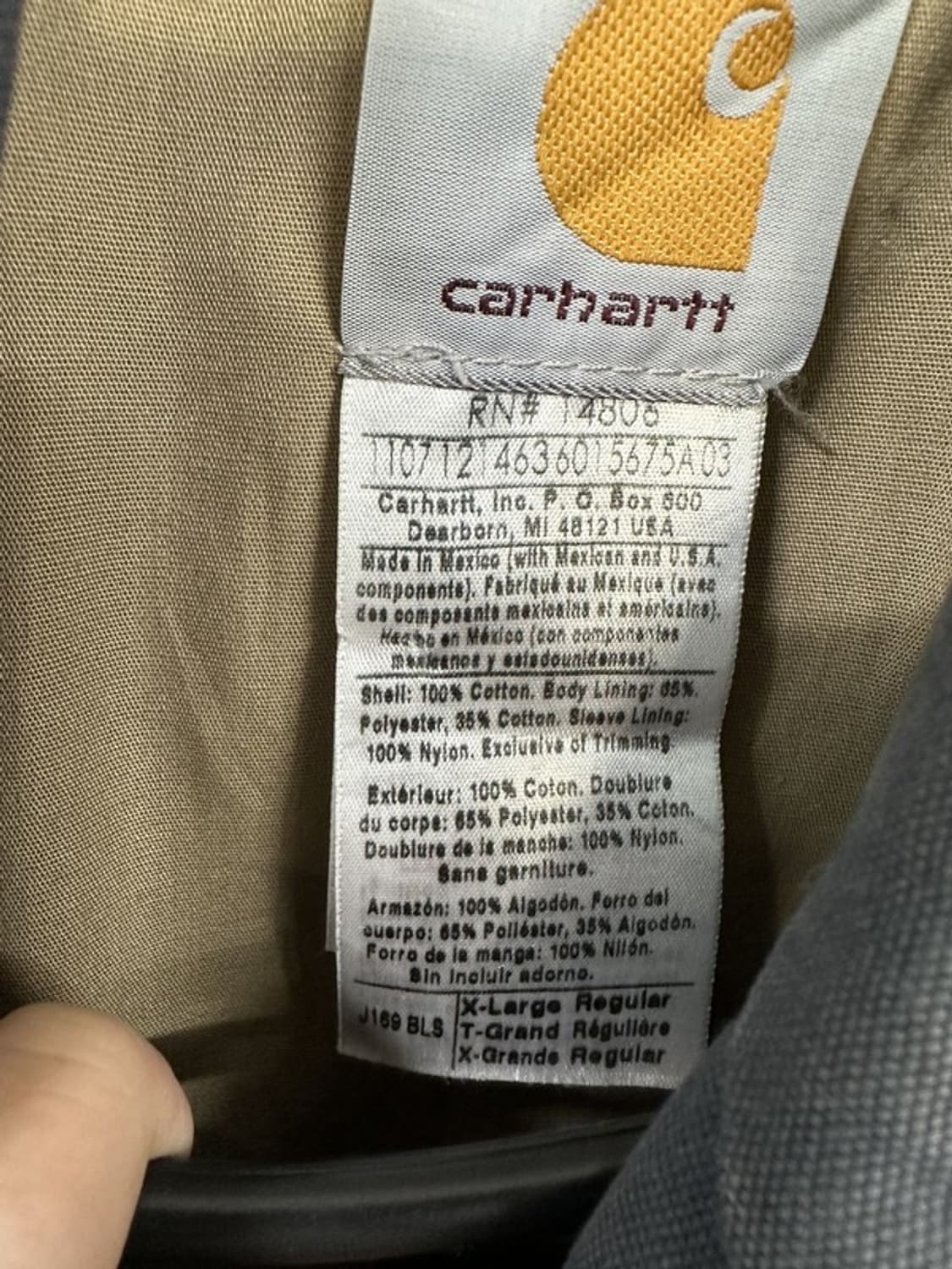 [XL] CARHARTT 칼하트 07ss 빈티지 캔버스 자켓 상품이미지5