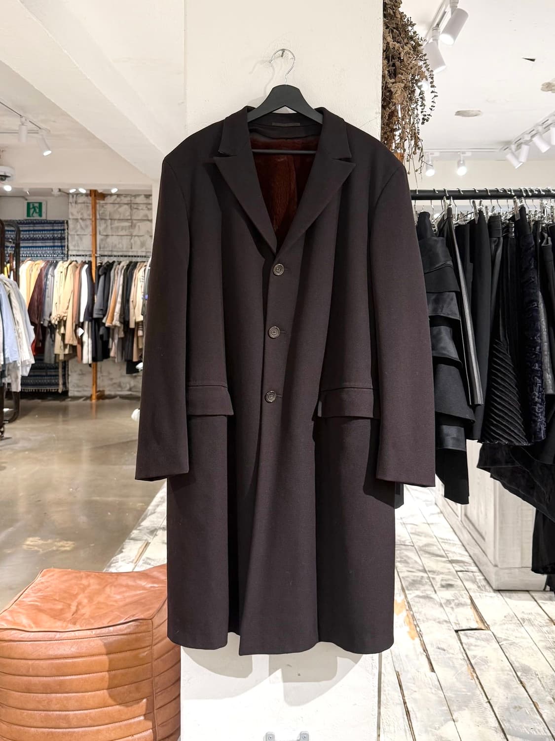 질샌더 브라운 퍼 오버사이즈 롱 코트 상품이미지1