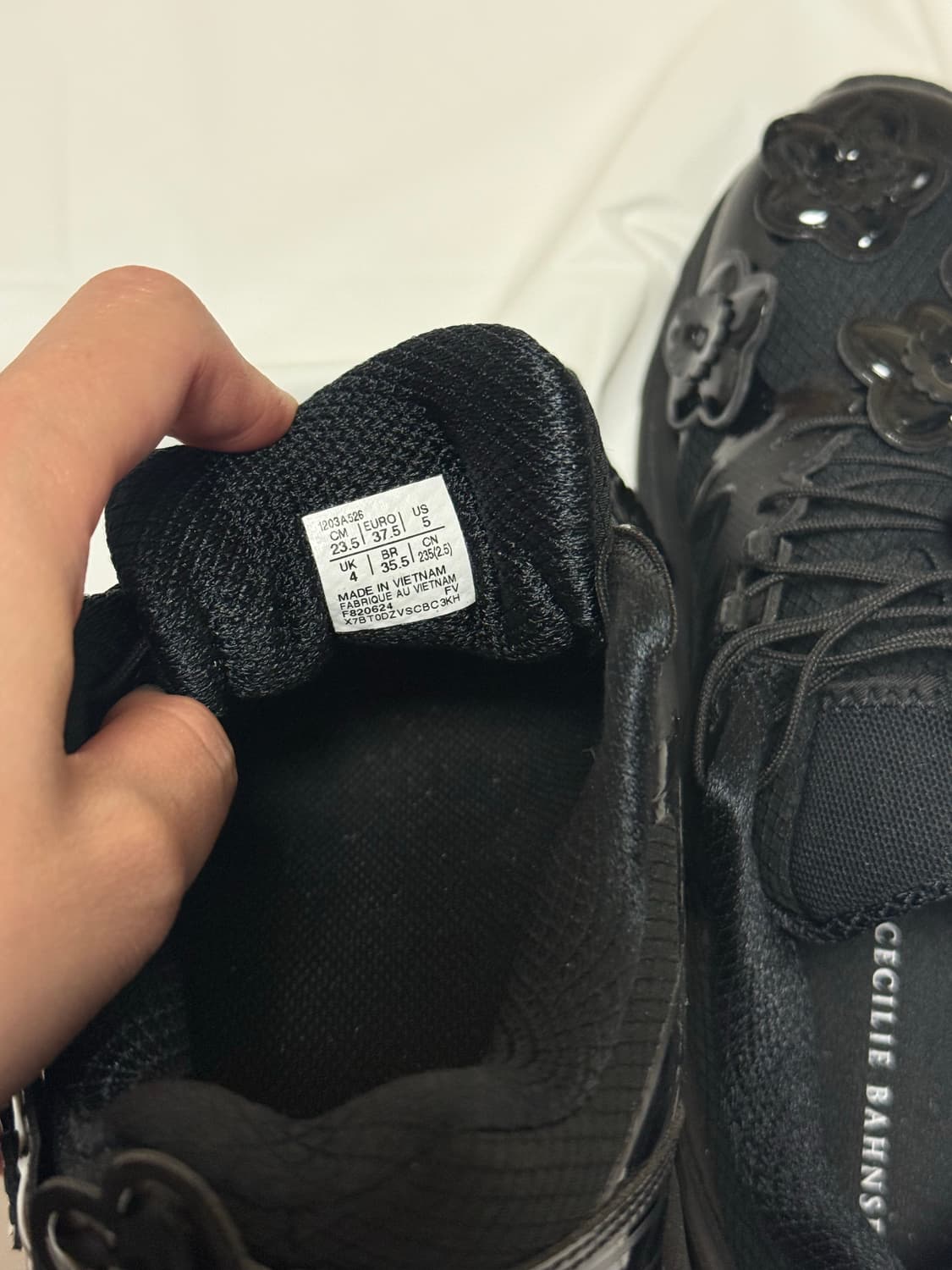 아식스x세실리아 반센 젤 터레인 블랙 235 새 상품 상품이미지6