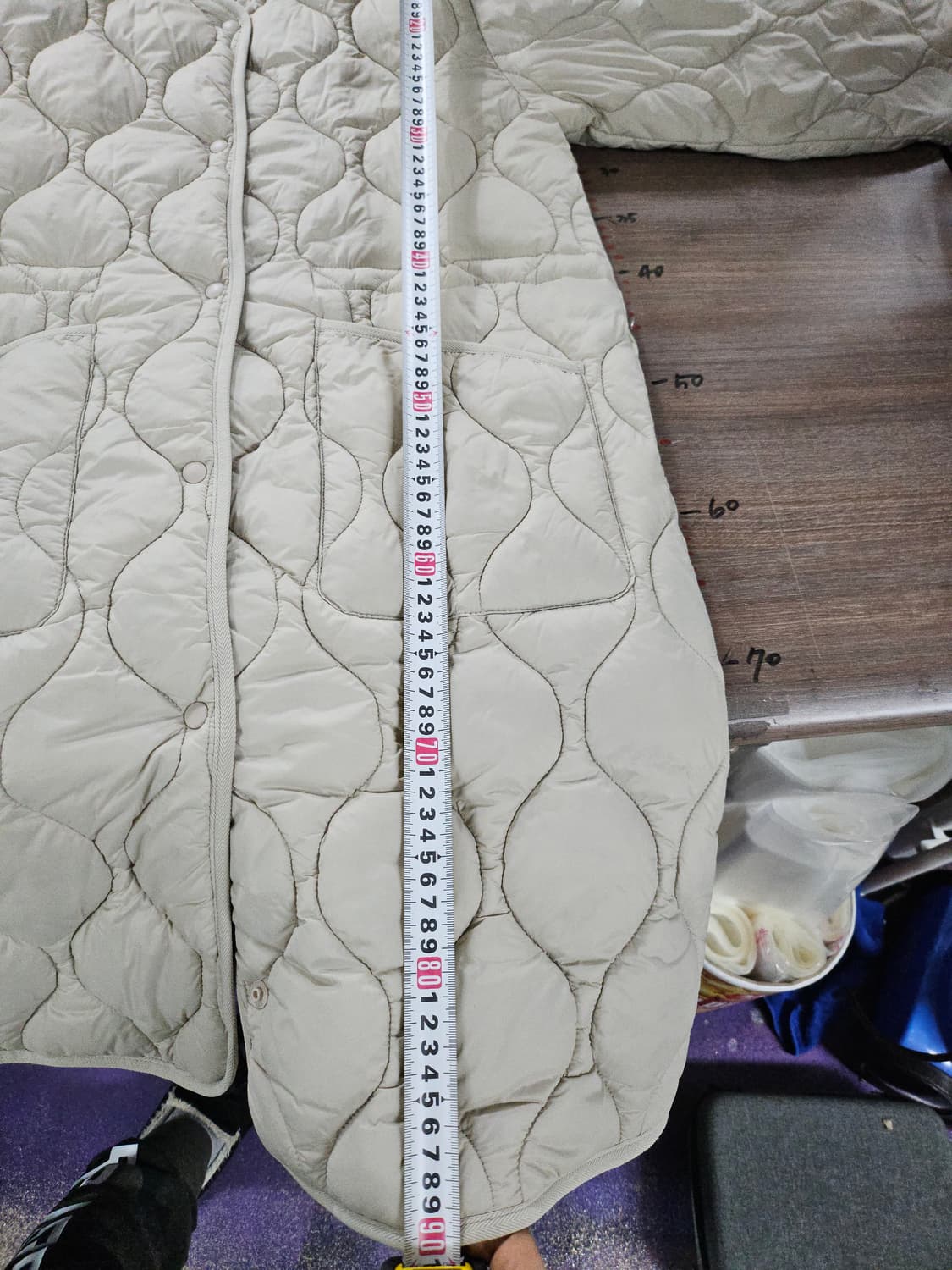 폴햄 아이보리 경량 롱 패딩  상품이미지7