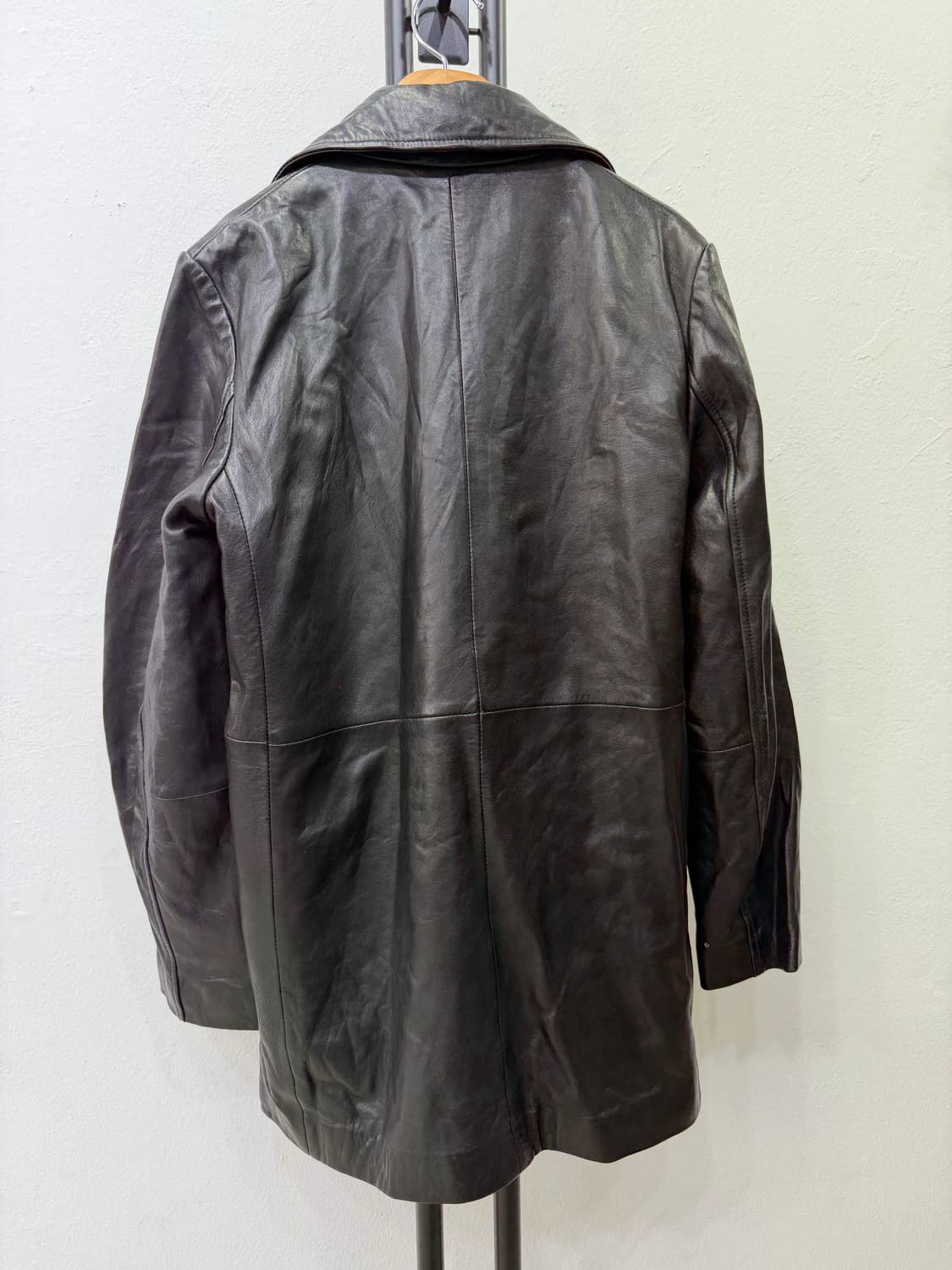 정품) rag&bone 랙앤본 블랙 여성 가죽 코트 4 상품이미지5