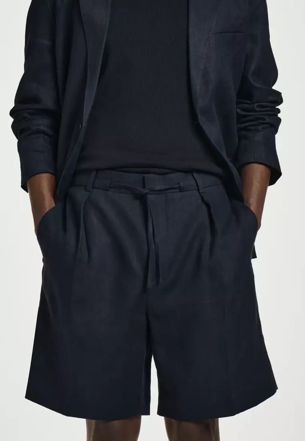 tailored drawstring linen shorts 상품이미지2