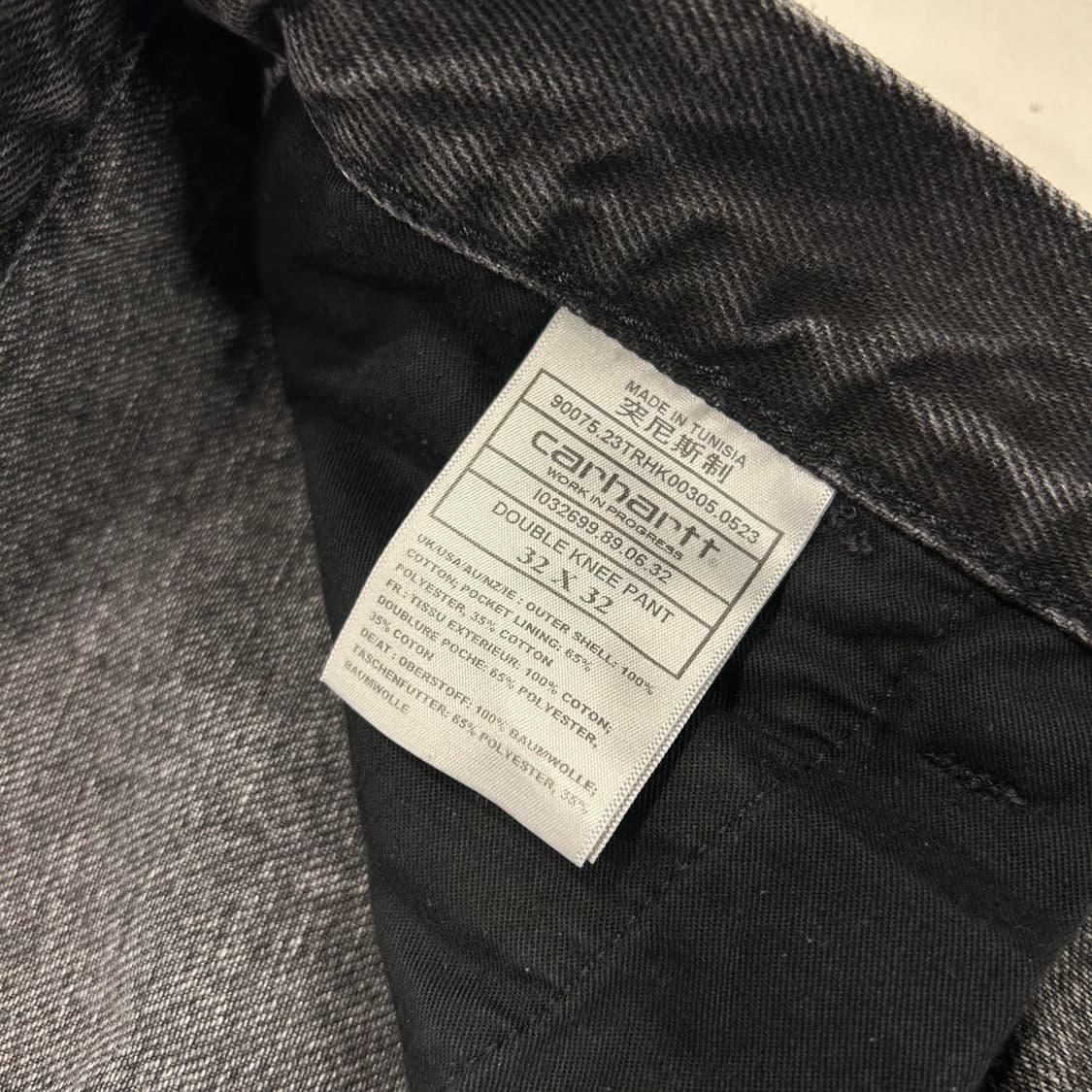 [32] 칼하트 더블니 블랙 워크 팬츠 상품이미지10