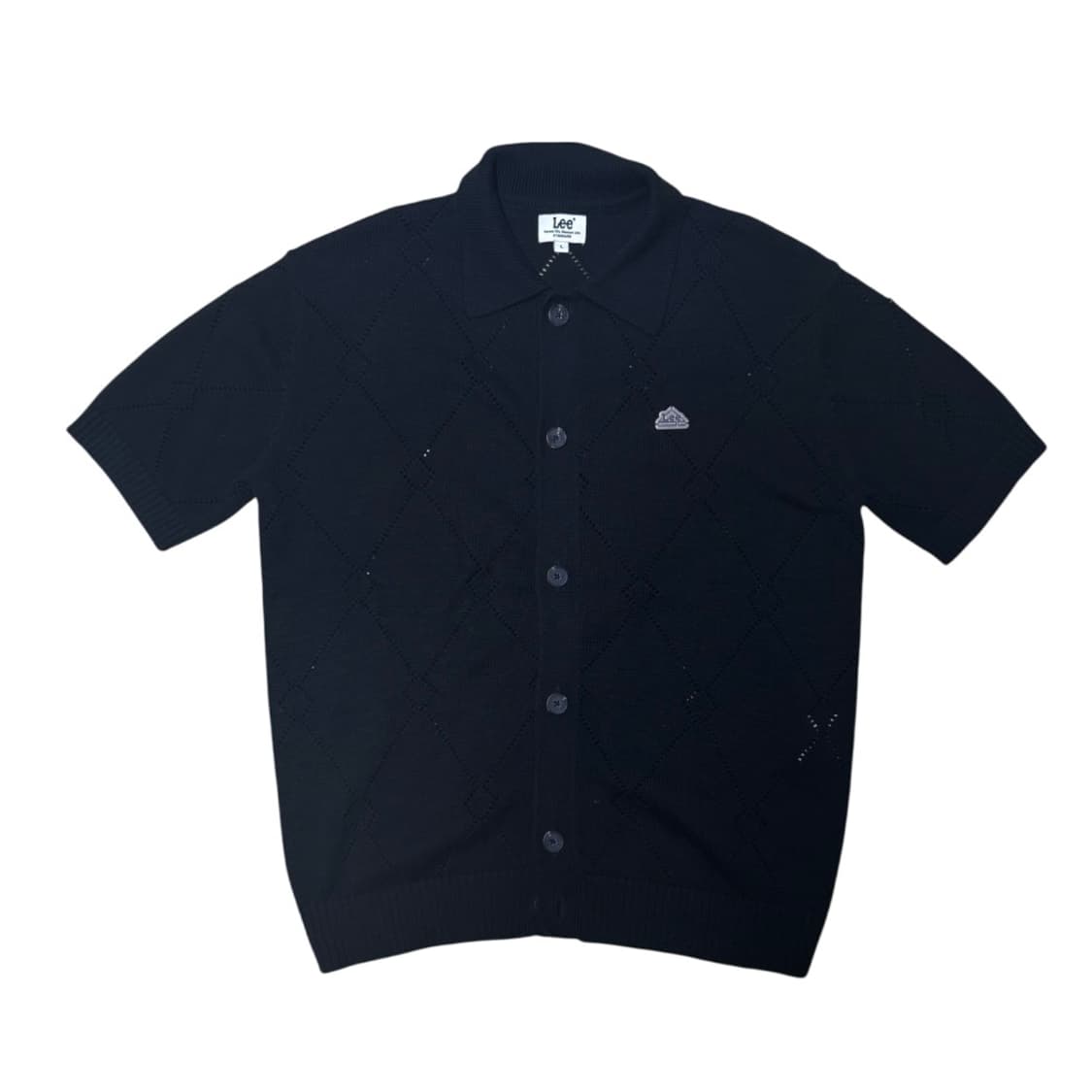 리 패턴 시스루 니트반팔 상품이미지2