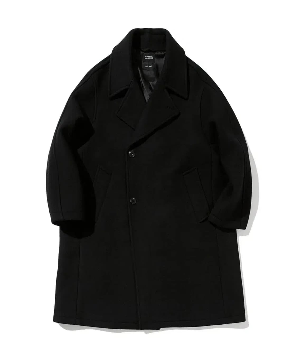 커버낫 울 더블브레스트 코트 블랙 L사이즈 상품이미지1