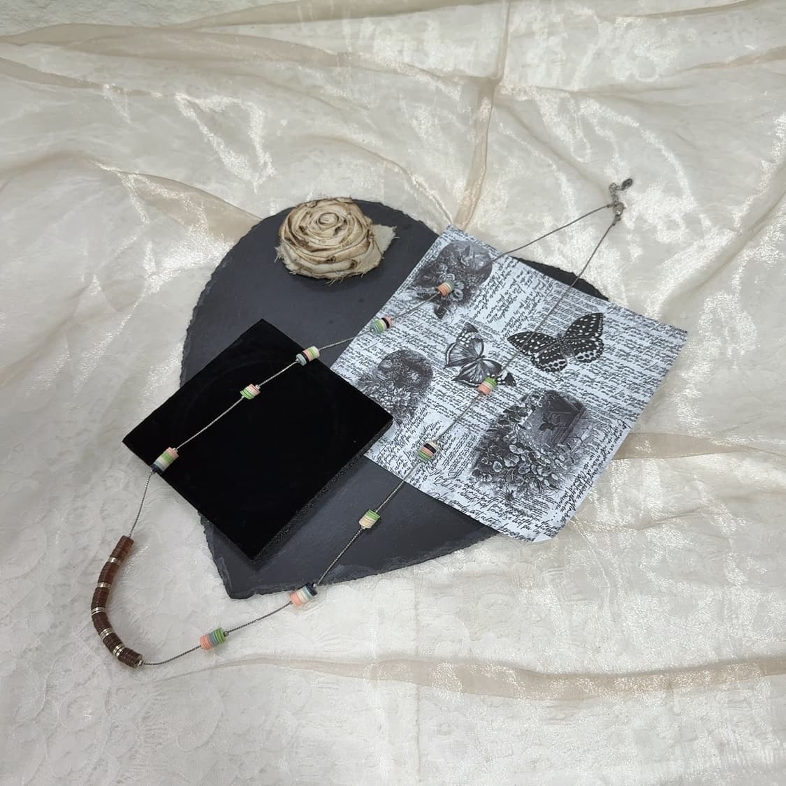 빈티지 비즈 미소 목걸이 상품이미지2