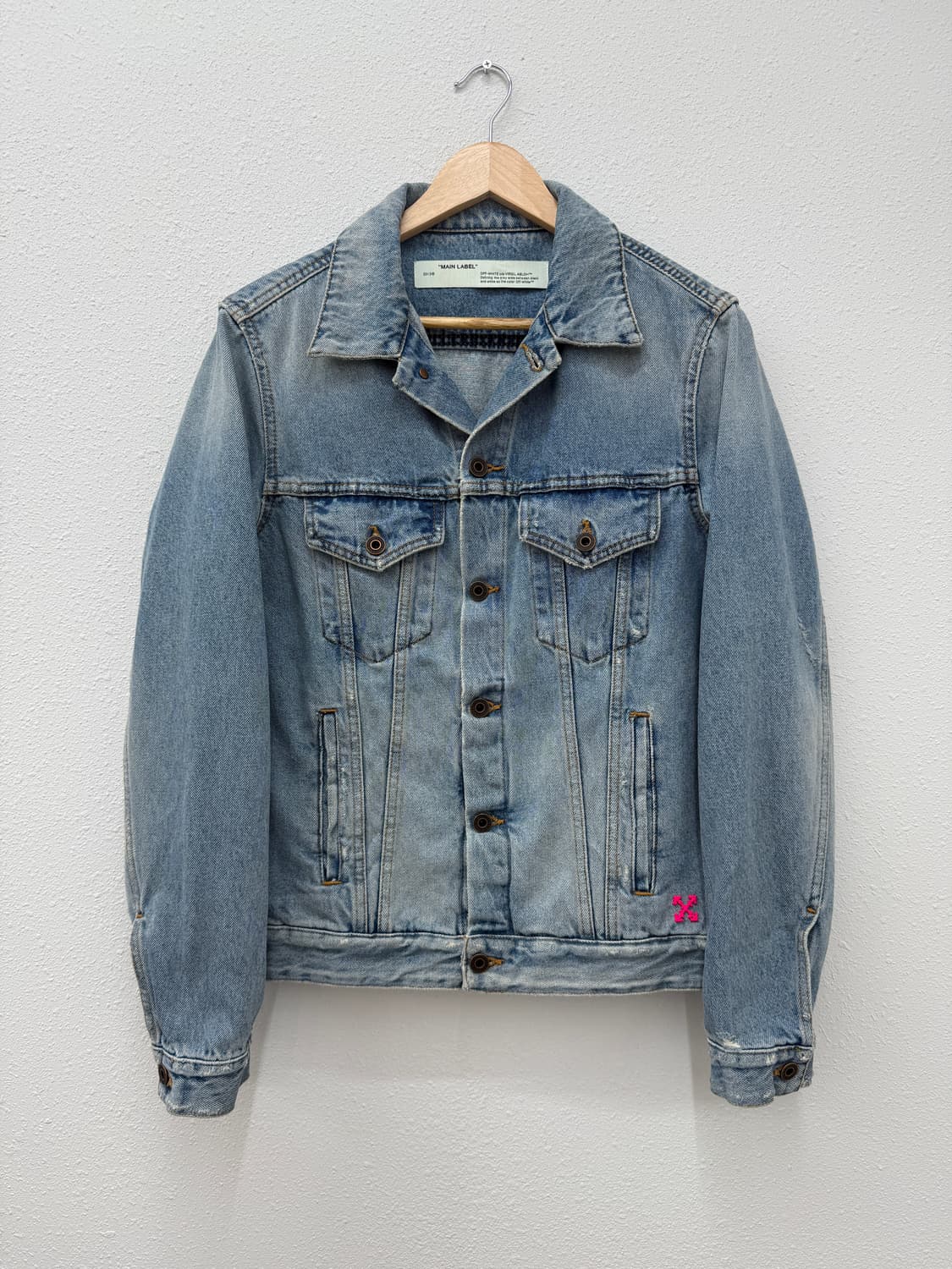 오프화이트 블리치드 데님 자켓 상품이미지1