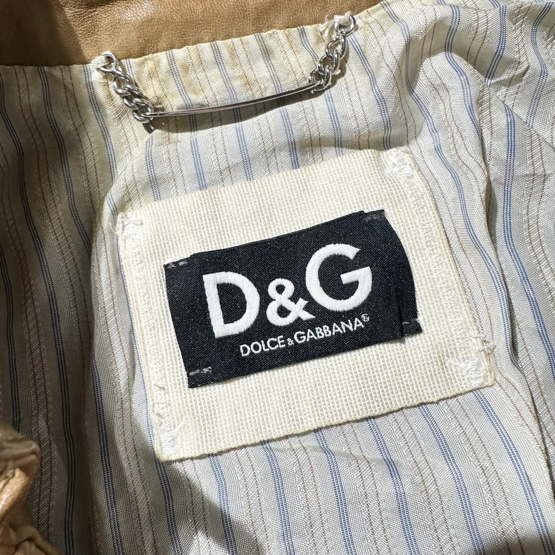 돌체 앤 가바나 D&G 램스킨 유틸리티 바이커 자켓 상품이미지4