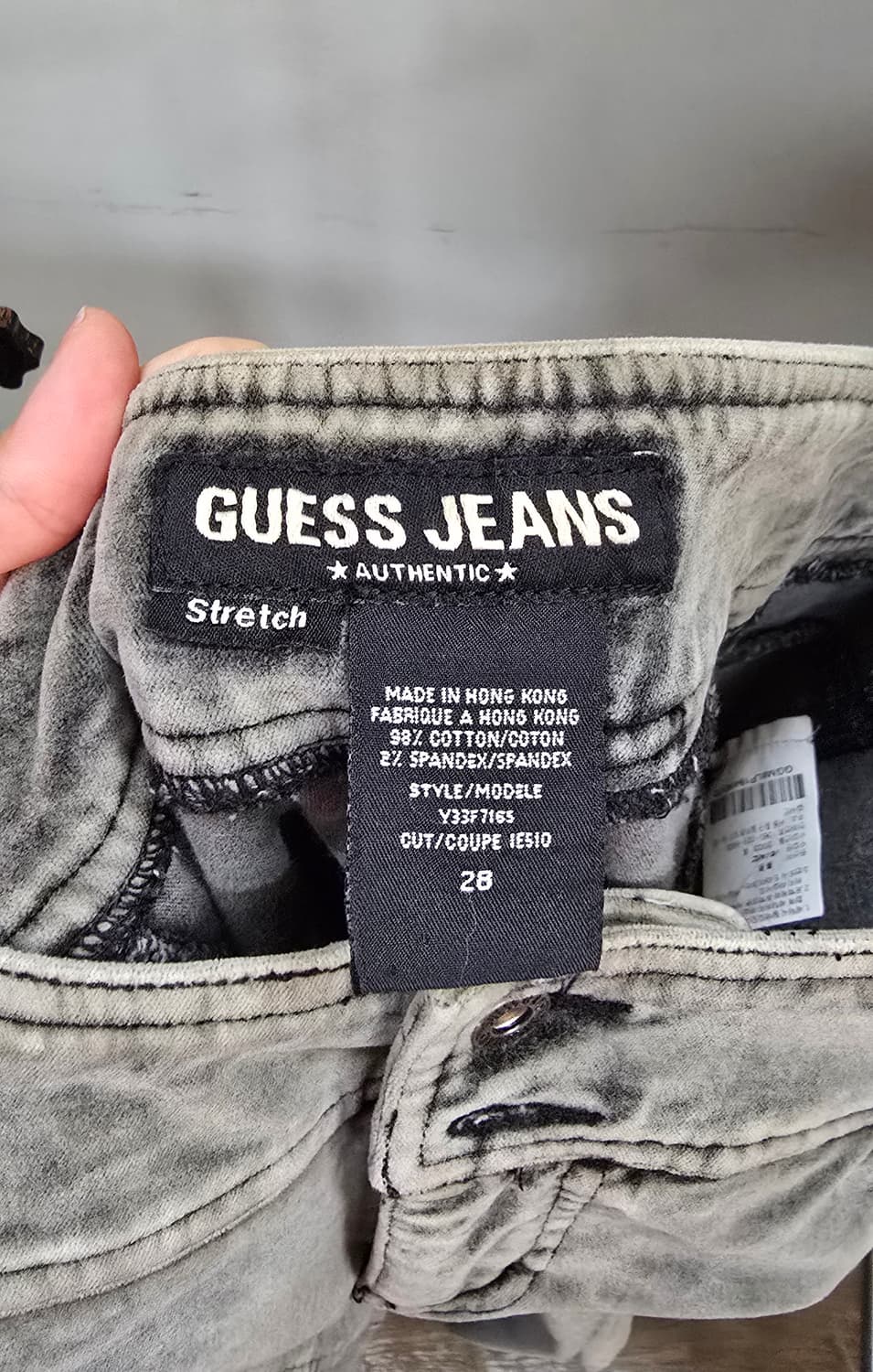 게스 GUESS 부츠컷 팬츠 / 28 / 워싱 카키그레이 상품이미지3