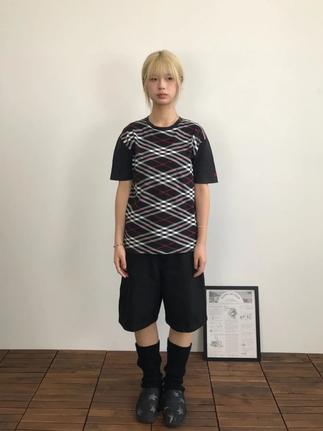 Burberry Black Label Check Tee 상품이미지1