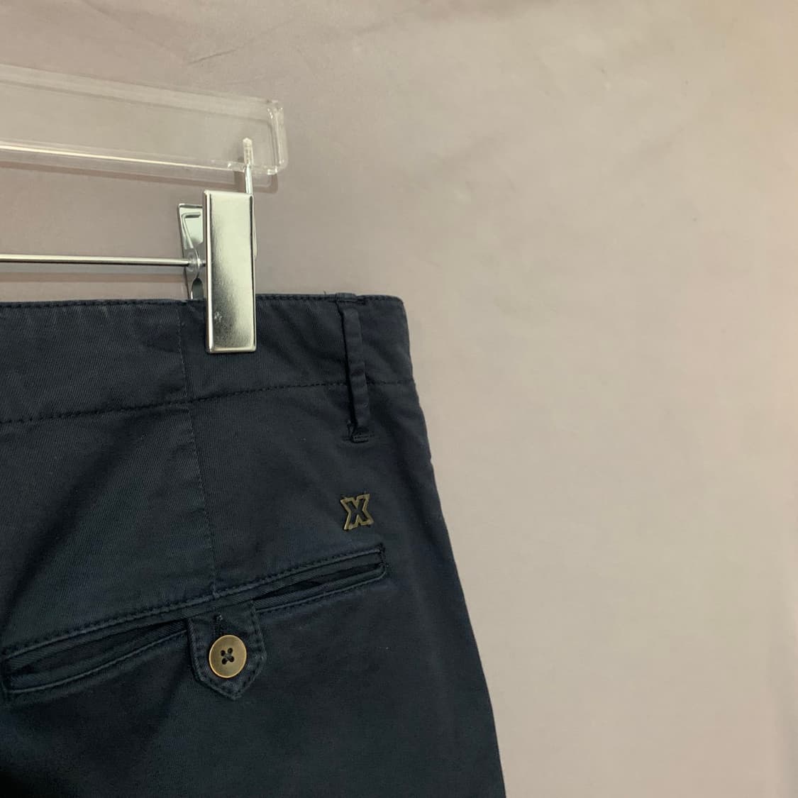 32인치 인코텍스 슬림핏 네이비 스판 치노팬츠 면바지 상품이미지4