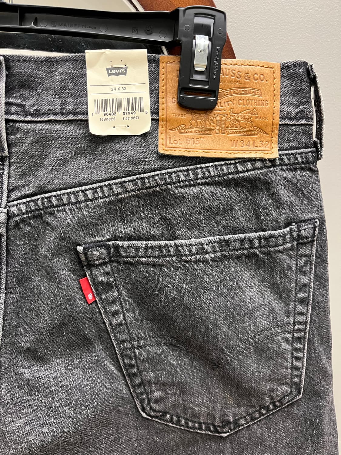 [새상품,미국출시] 리바이스 505 프리미엄 셀비지 흑청 (바살트락) 상품이미지4