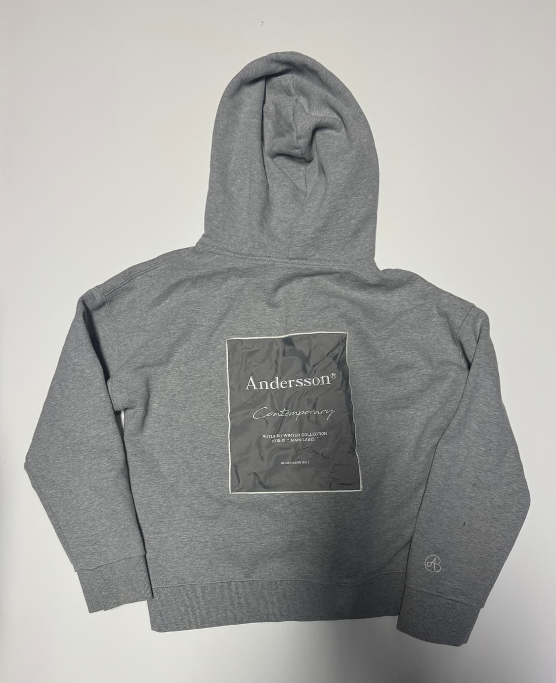 여성 앤더슨벨 뒷 프린팅 기모 후드티 S 상품이미지1