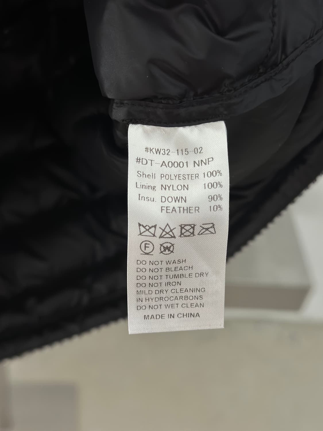 단톤 24FW 체크 크루넥 경량 패딩  상품이미지9