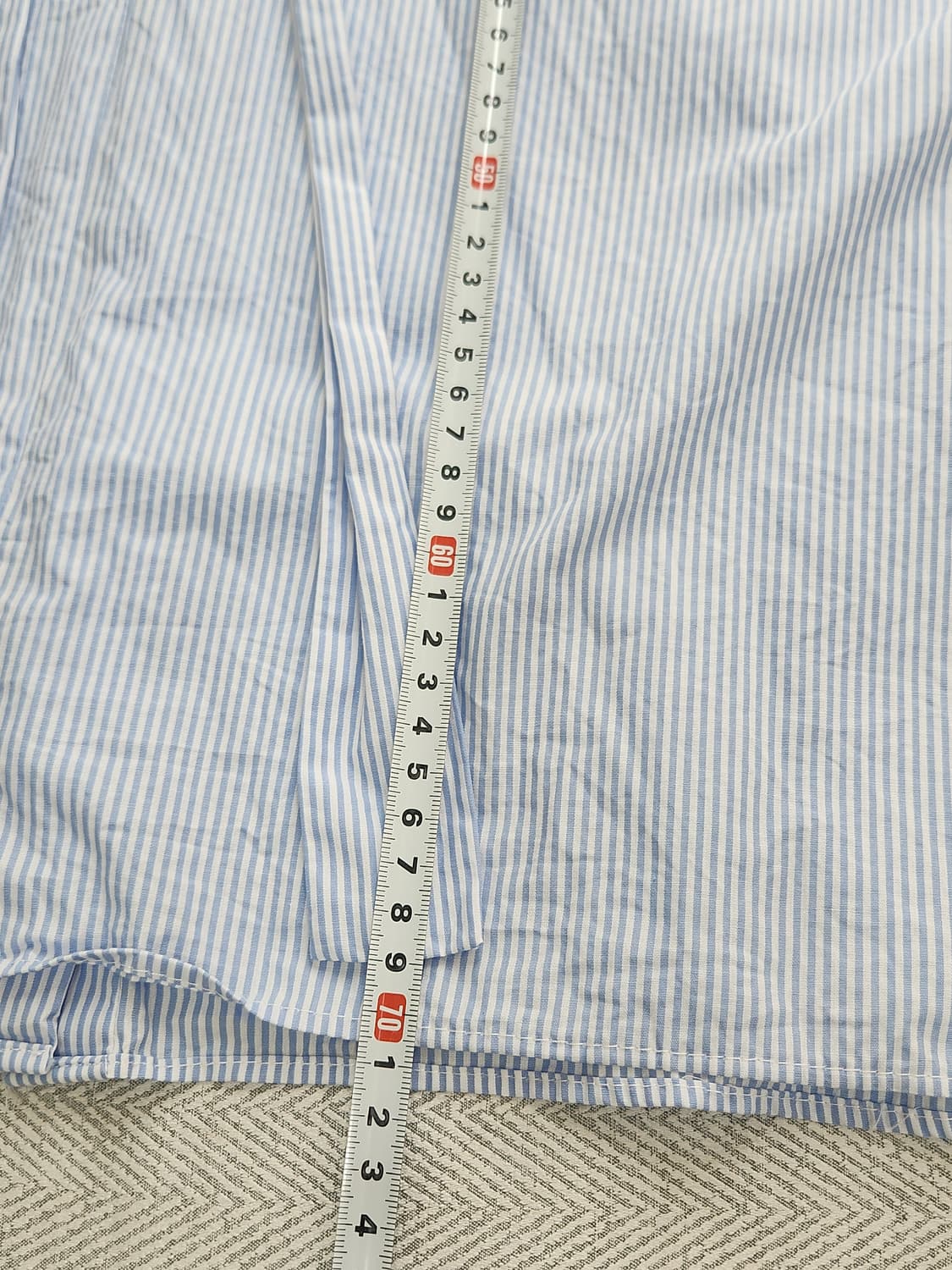 [S] 자라 ZARA 스트라이프 리본 블라우스 오버핏 상품이미지8