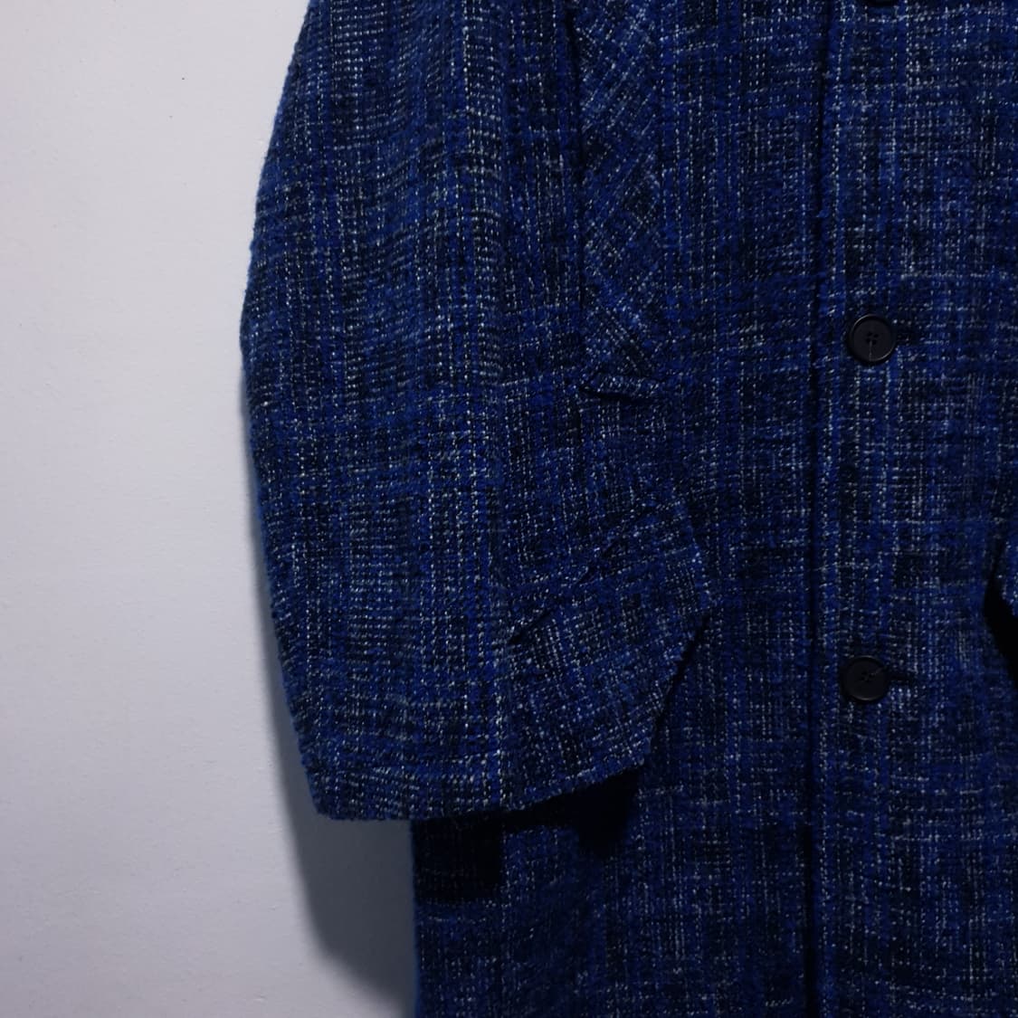 에잇세컨즈 X 지드래곤 GD 오버사이즈 체크 맥 코트 자켓 블루 실측 M 상품이미지5