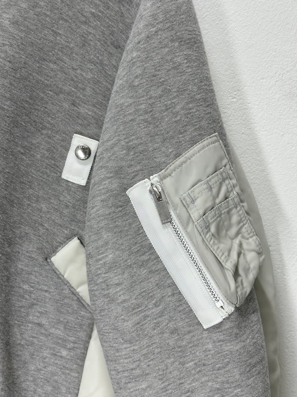 사카이 봄버 나일론 믹스 코튼 후드 자켓 상품이미지2