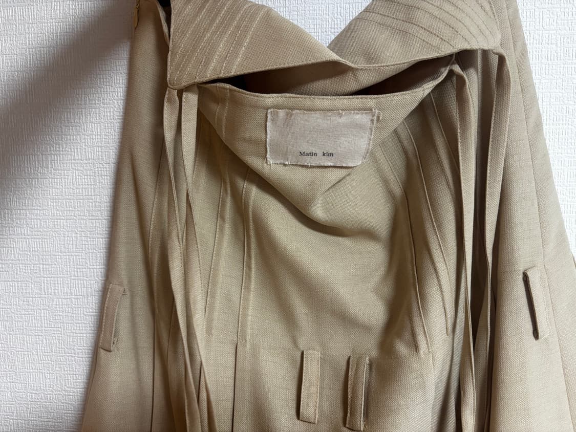 마뗑킴 pleats mix cami dress in beige 상품이미지3