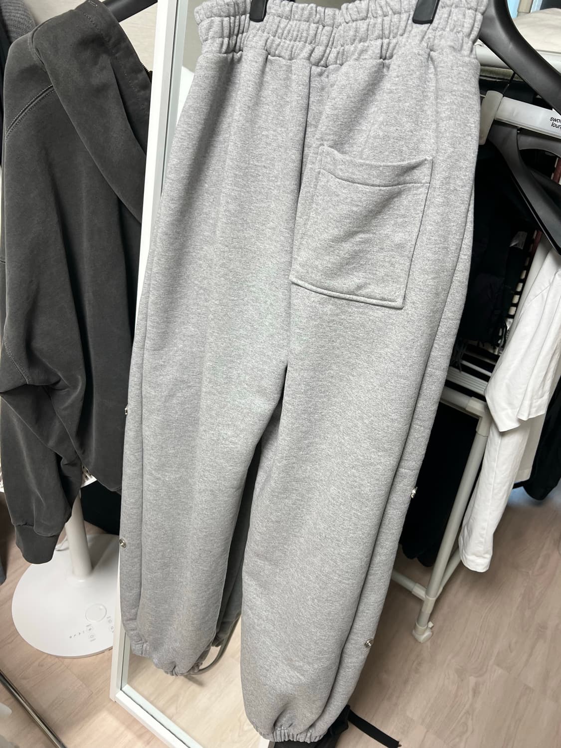 판매)MJD 사이드스냅 와이드 스웻팬츠 L 상품이미지3