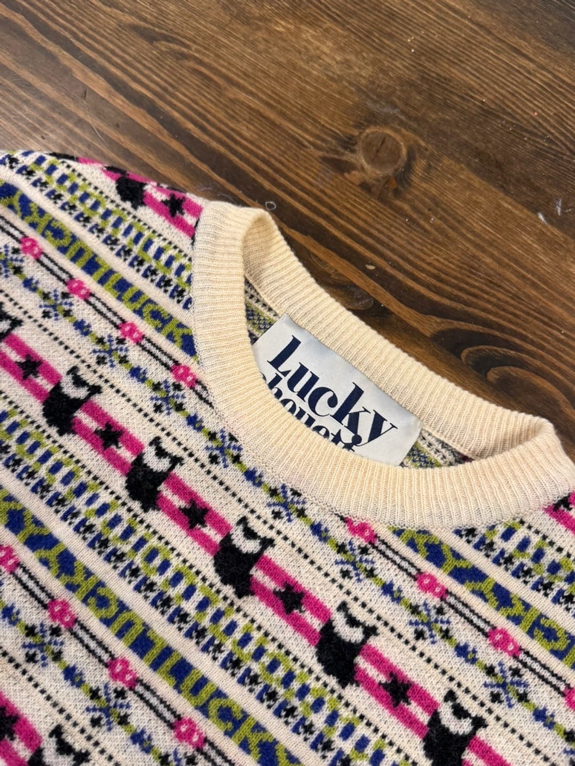 럭키슈에뜨 페어아일 램스울 니트 55~66 상품이미지7