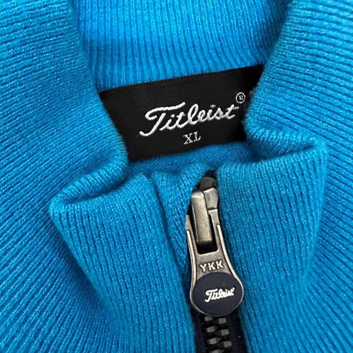 타이틀리스트 남성 골프웨어 니트 집업 블루 XL 상품이미지2
