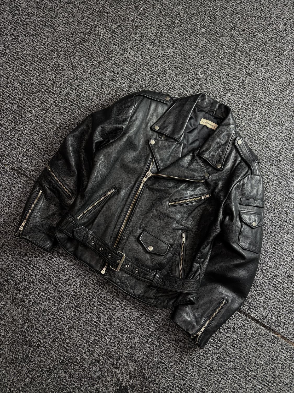 캘빈 클라인 소가죽 더블 라이더 자켓 2971 상품이미지1