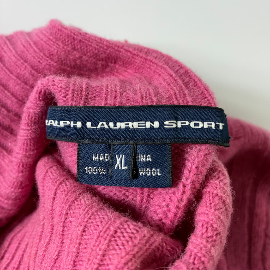 Polo  폴로 랄프로렌 자수 램스울 핑크 터틀넥 니트  상품이미지4