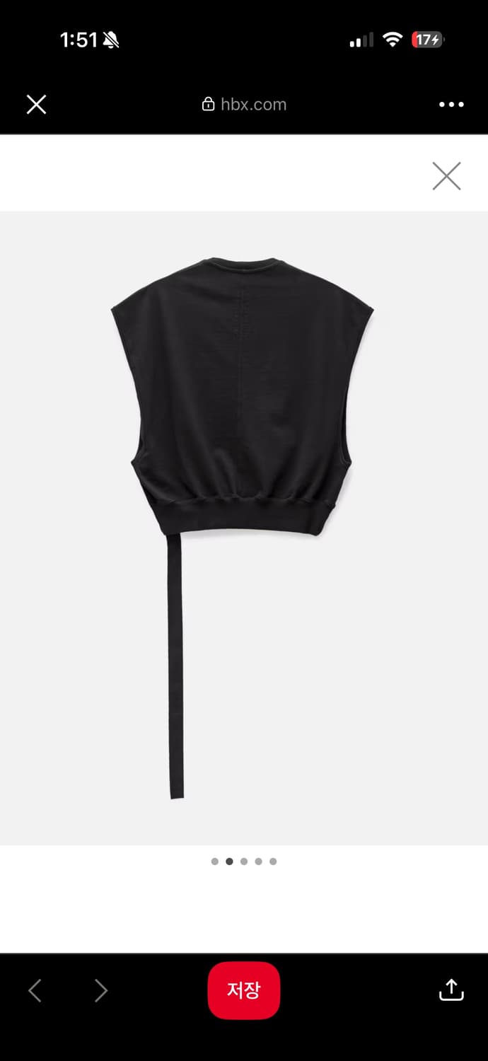 릭오웬스 슬리브리스 스웻 티셔츠 상품이미지9