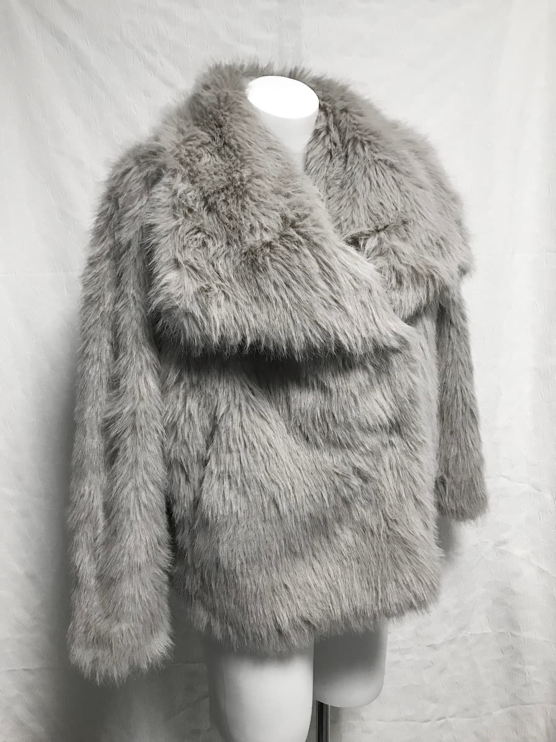 빈티지 갸루 빅 카라 퍼 자켓 코트 상품이미지2