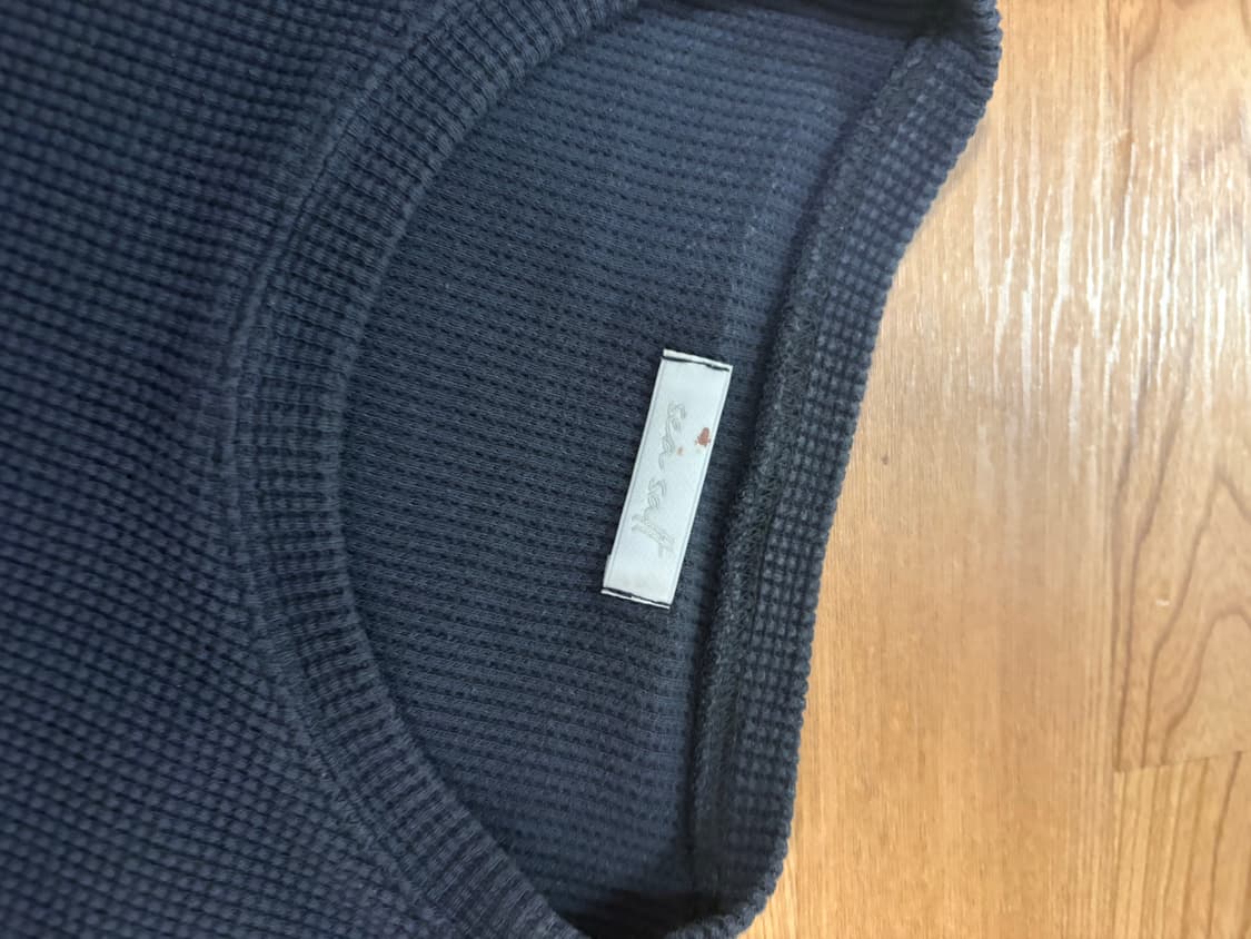 Seasalt 와플 롱슬리브 2사이즈 네이비 상품이미지3