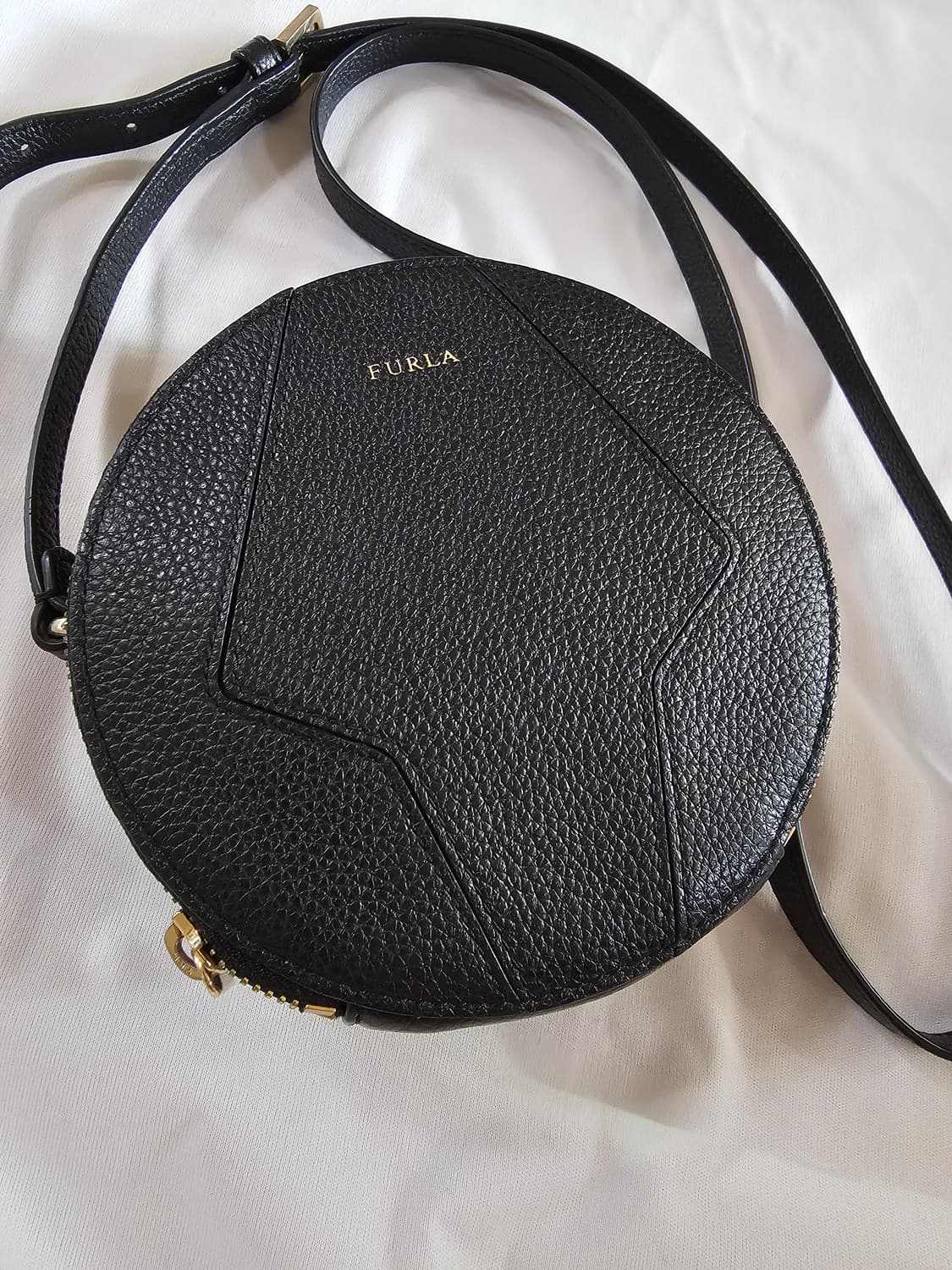 FURLA 훌라 블랙 레더 라운드 미니 크로스백 크로스바디 백 가방 상품이미지7