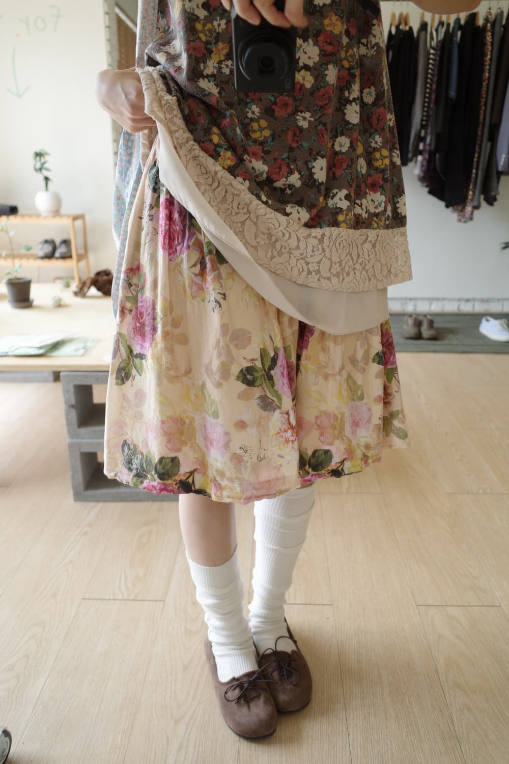vintage flower skirt  상품이미지1