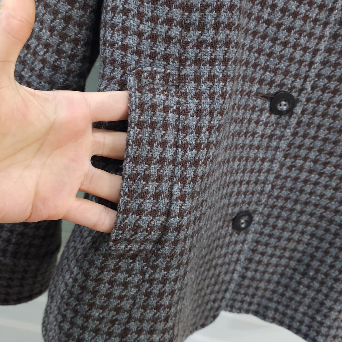 에디바우어 하운드투스 체크 자켓- 우먼L 상품이미지4