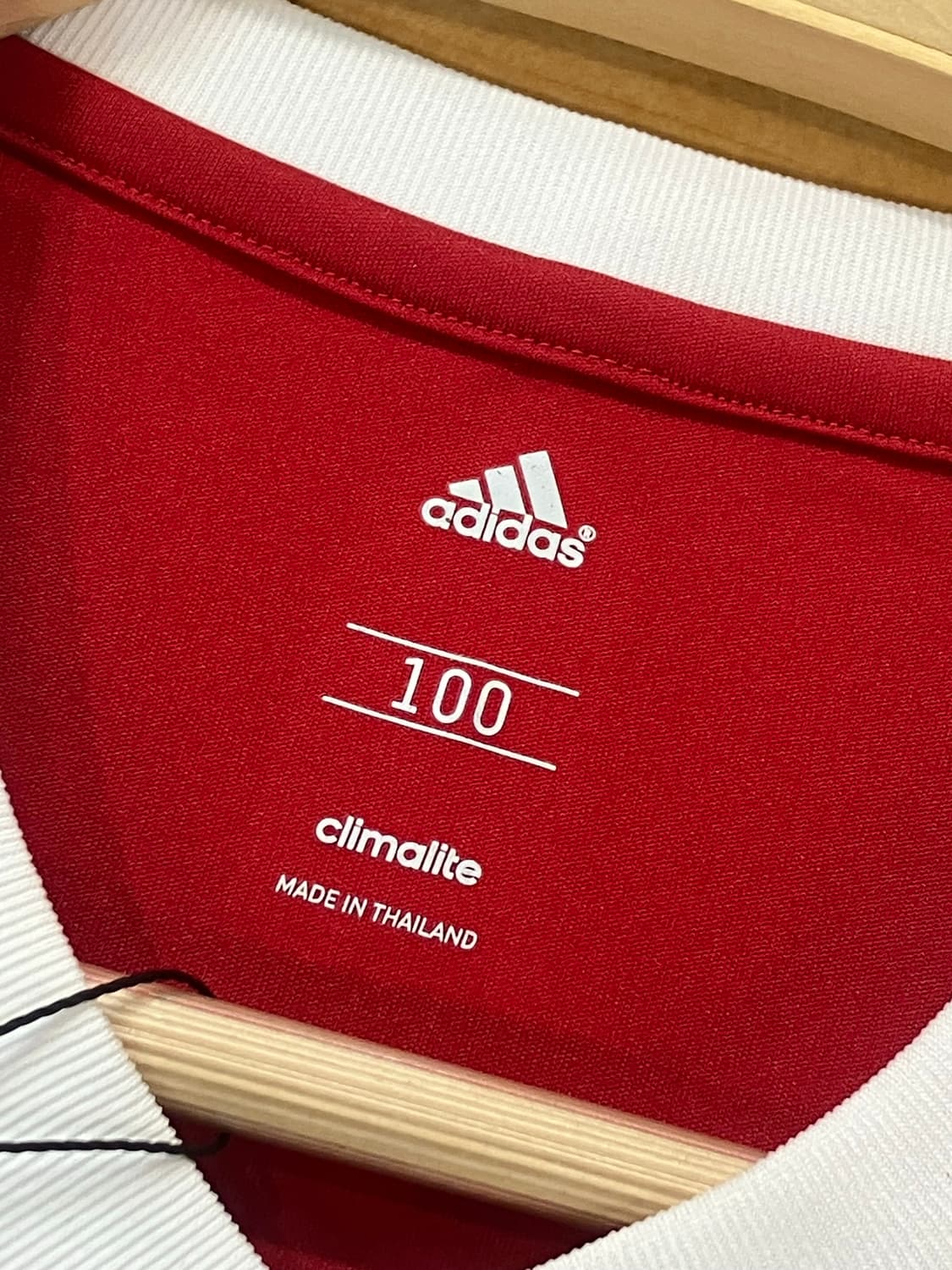 아디다스 스트라이프 축구 유니폼 레드 100 #csz2428 상품이미지3