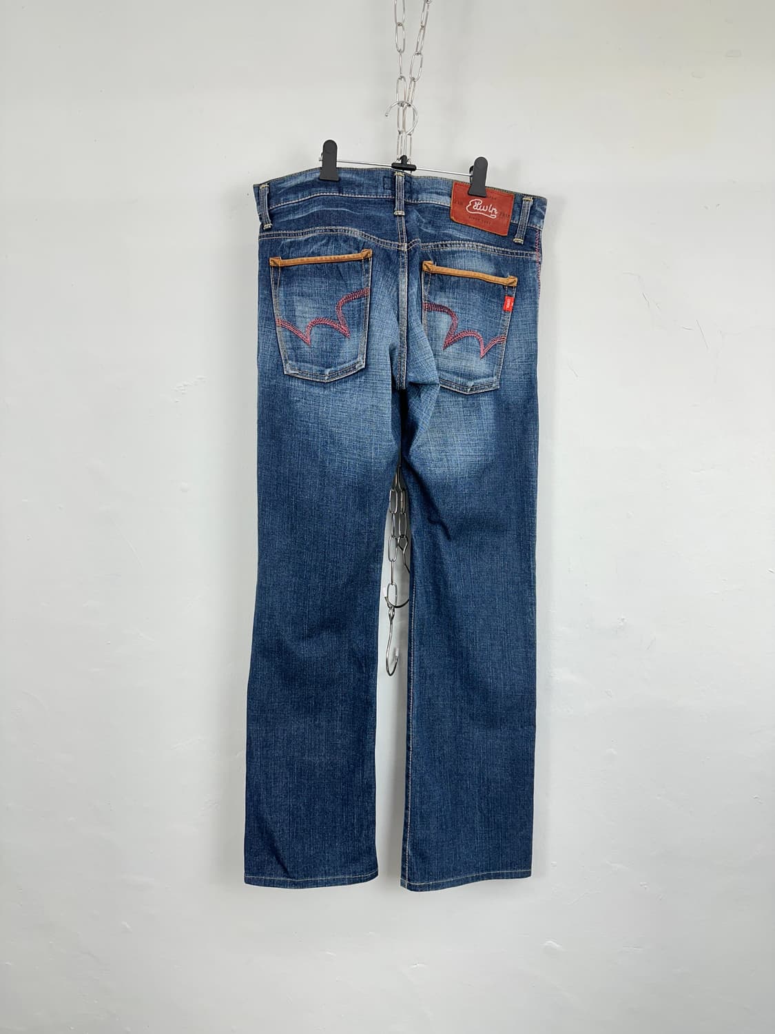 Edwin Blue Trip Leather Trim Back Pocket 상품이미지5