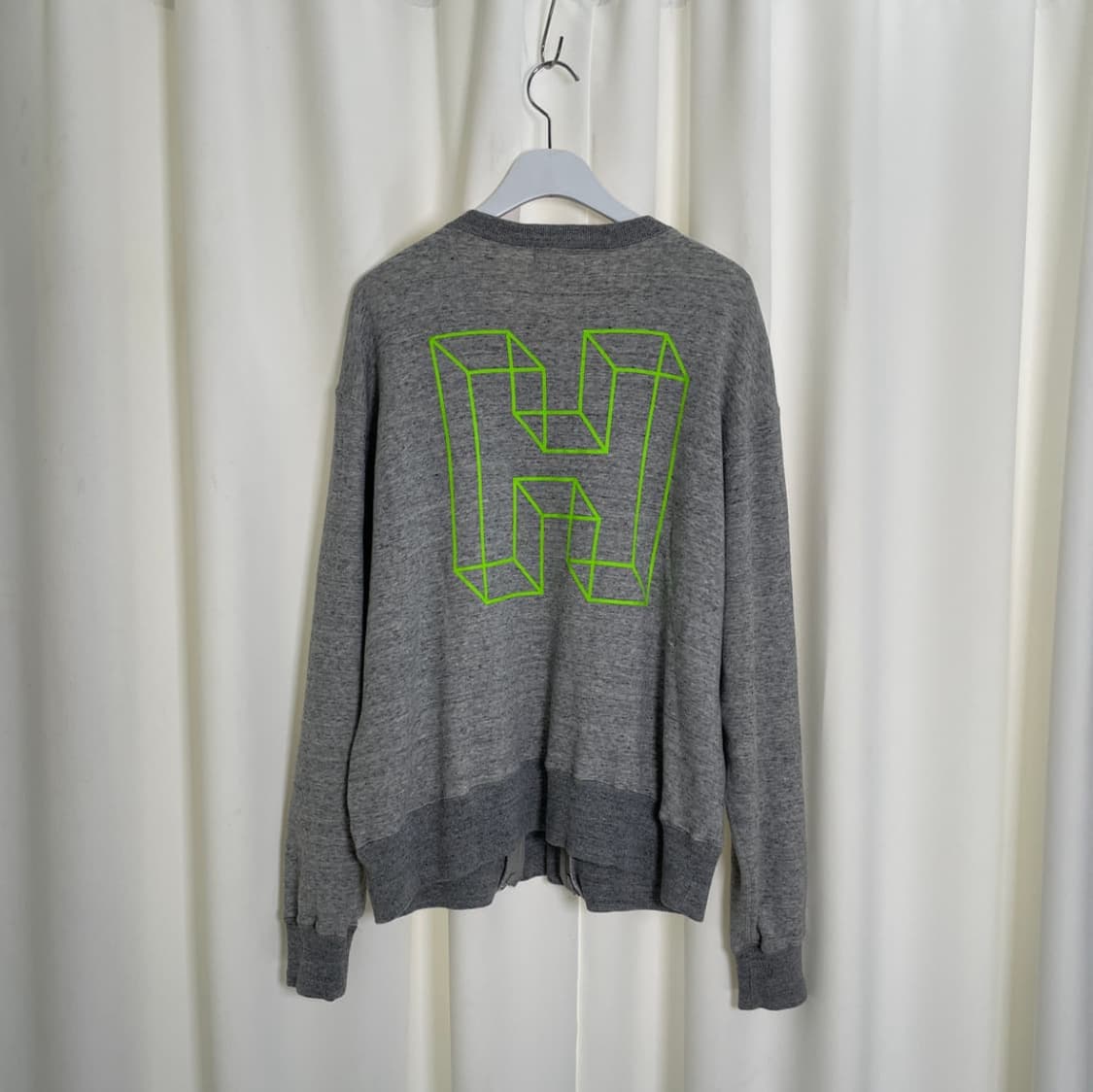 [L] 옴브레니노 가디건 맨투맨 그레이 상품이미지2