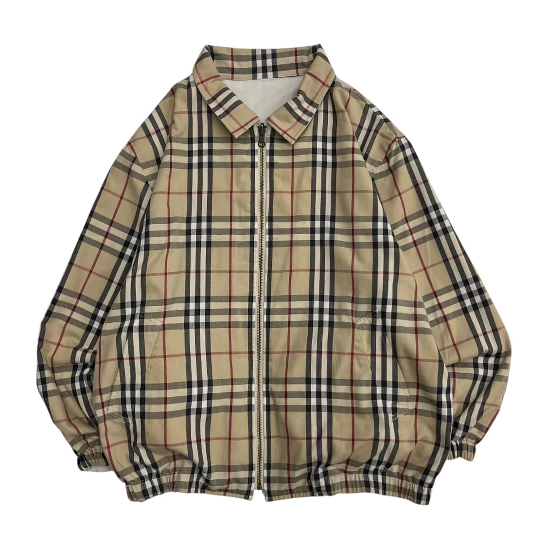 버버리 노바체크 리버시블 베이지 자켓 M 상품이미지4