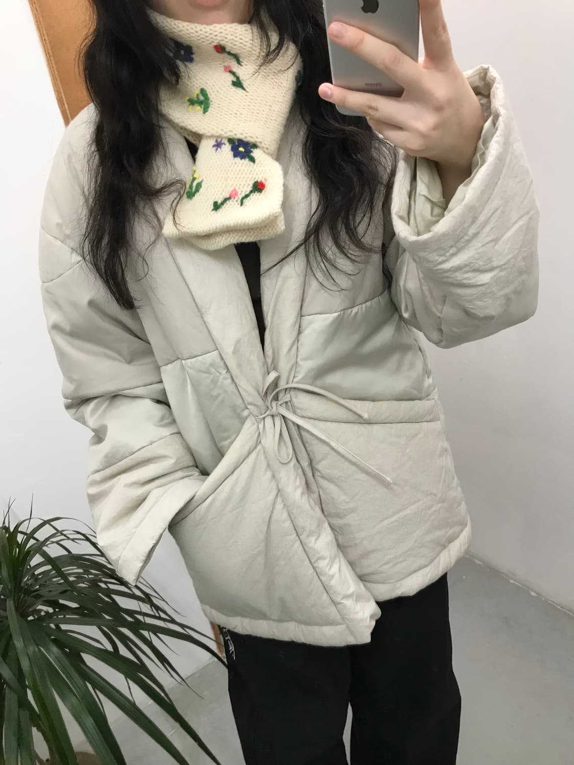 BEAMS BOY Hand Stitch Flower Muffler 상품이미지2