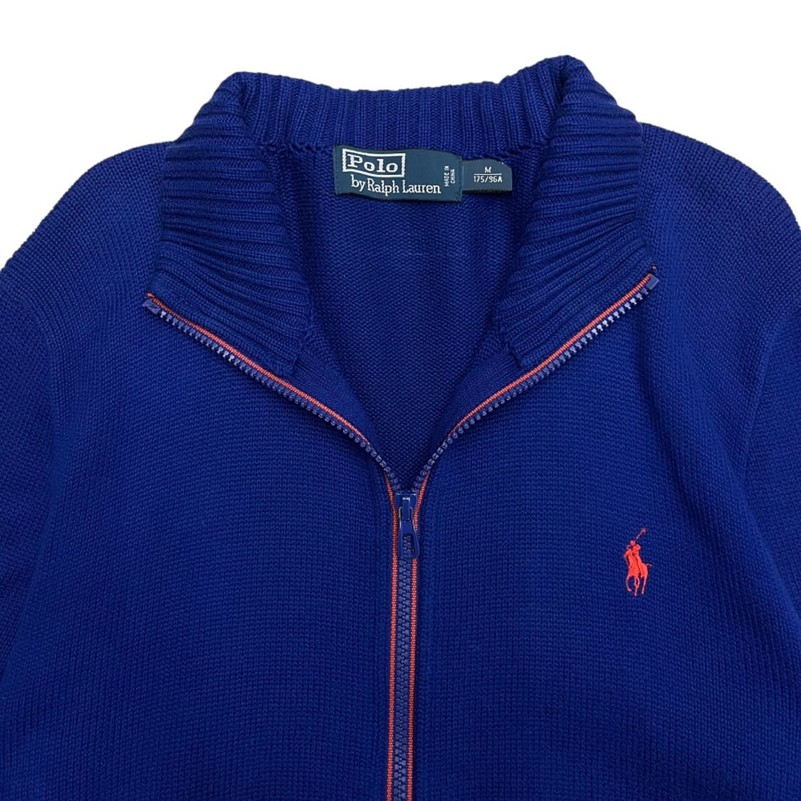 폴로 랄프로렌 오렌지포니 비비드블루 투웨이 니트집업 M 상품이미지4