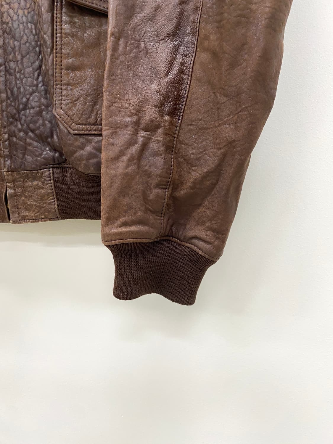 80‘s 골든베어 레더 봄버 자켓 상품이미지6