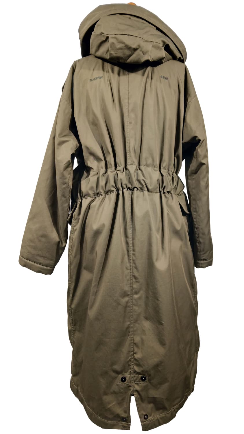 G-STAR 카키색 벨트 후드 롱 코트(S) 상품이미지3