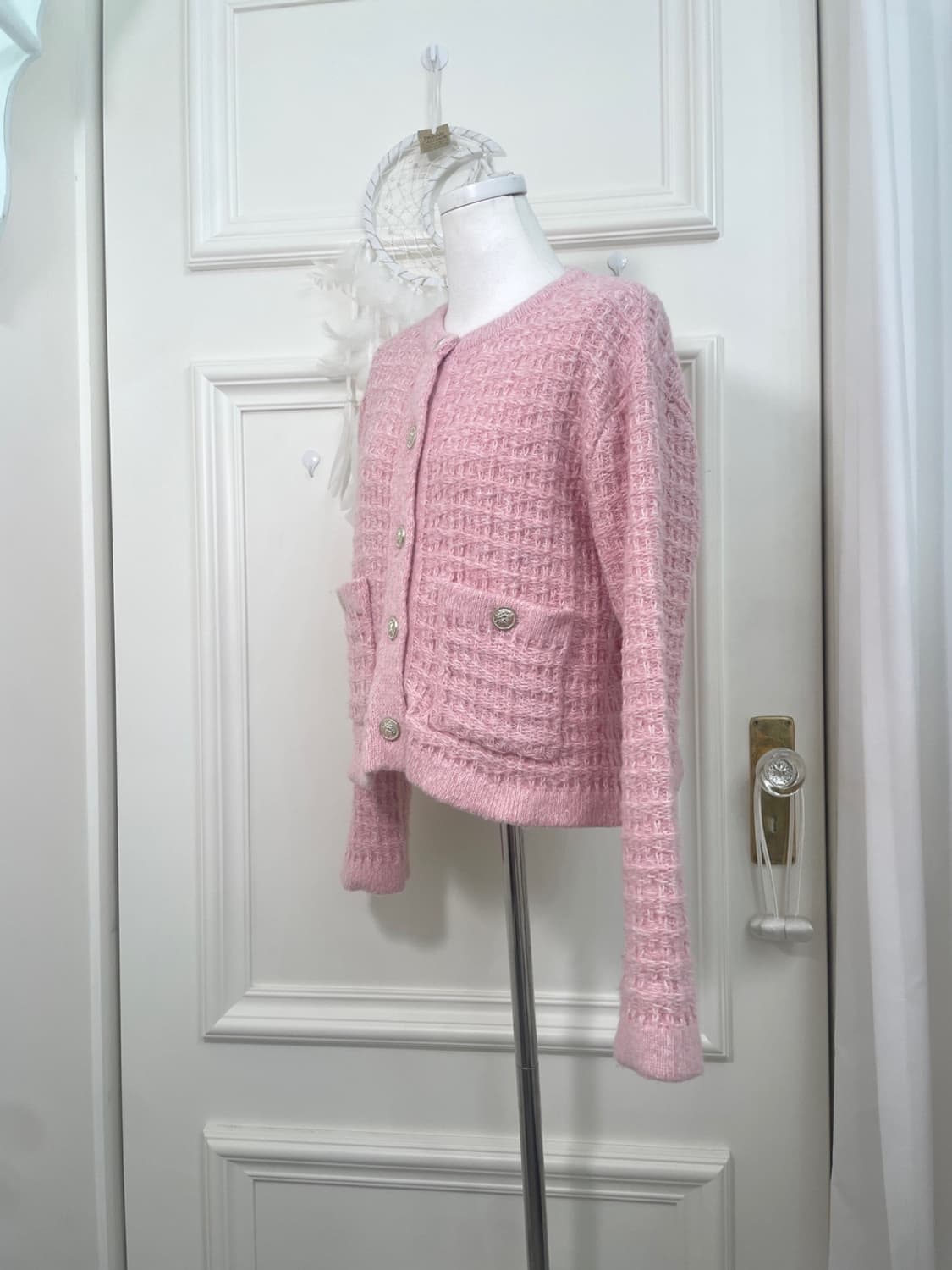 sweet pink tweed mood cardigan(size-F) 상품이미지2