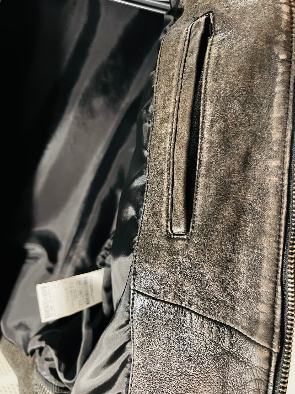 헨리코튼 베지터블 레더 이팩트 블루종 46 가죽자켓 팝니다. 상품이미지5