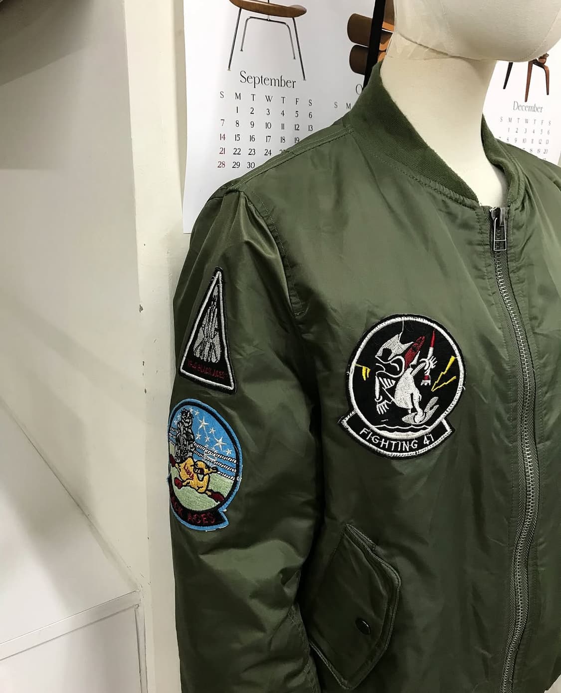빈티지 패치 ma-1 봄버 자켓 상품이미지8