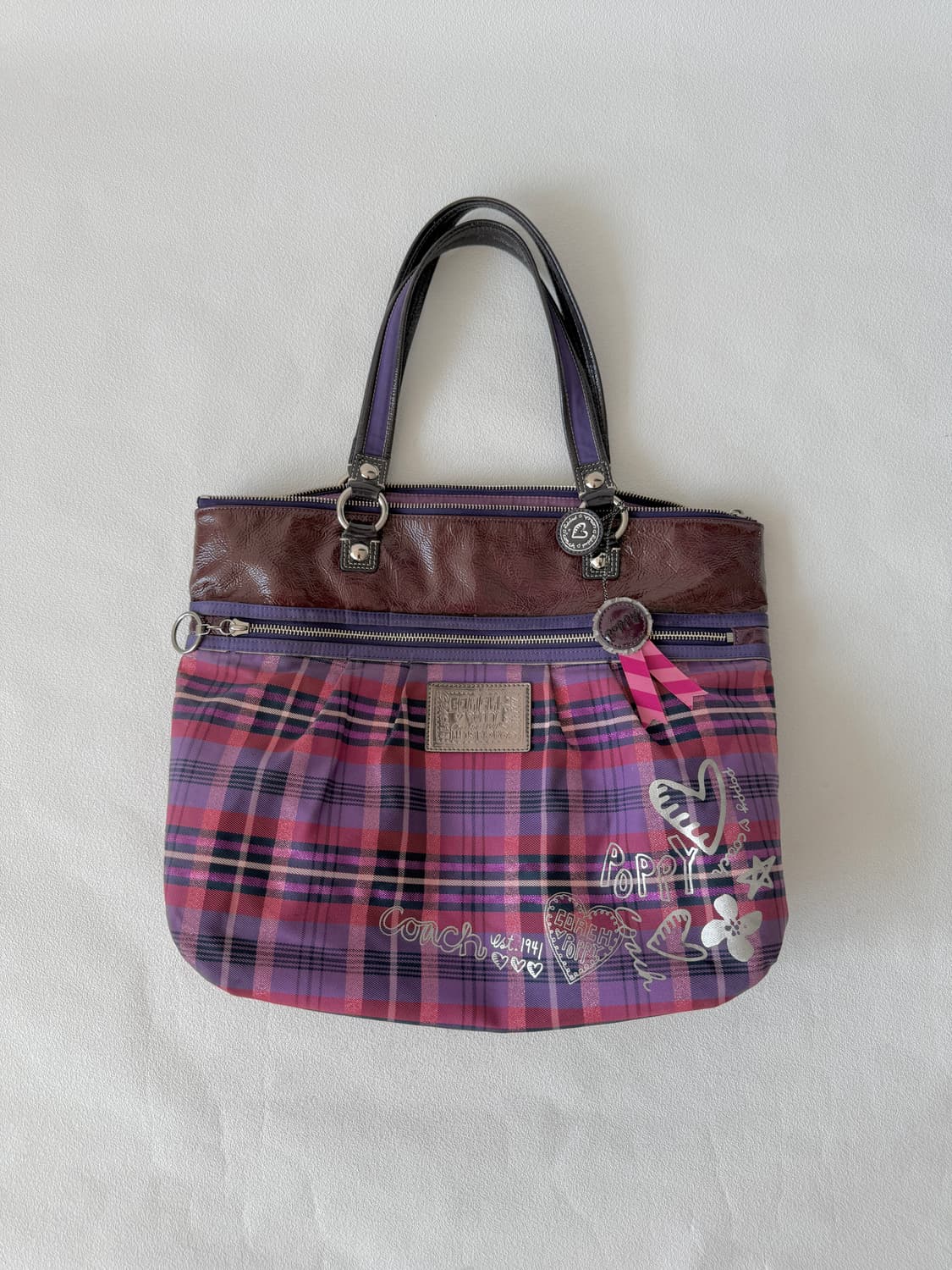 코치(Coach) 체크 토트백(내부 로고 갈라짐) 상품이미지1
