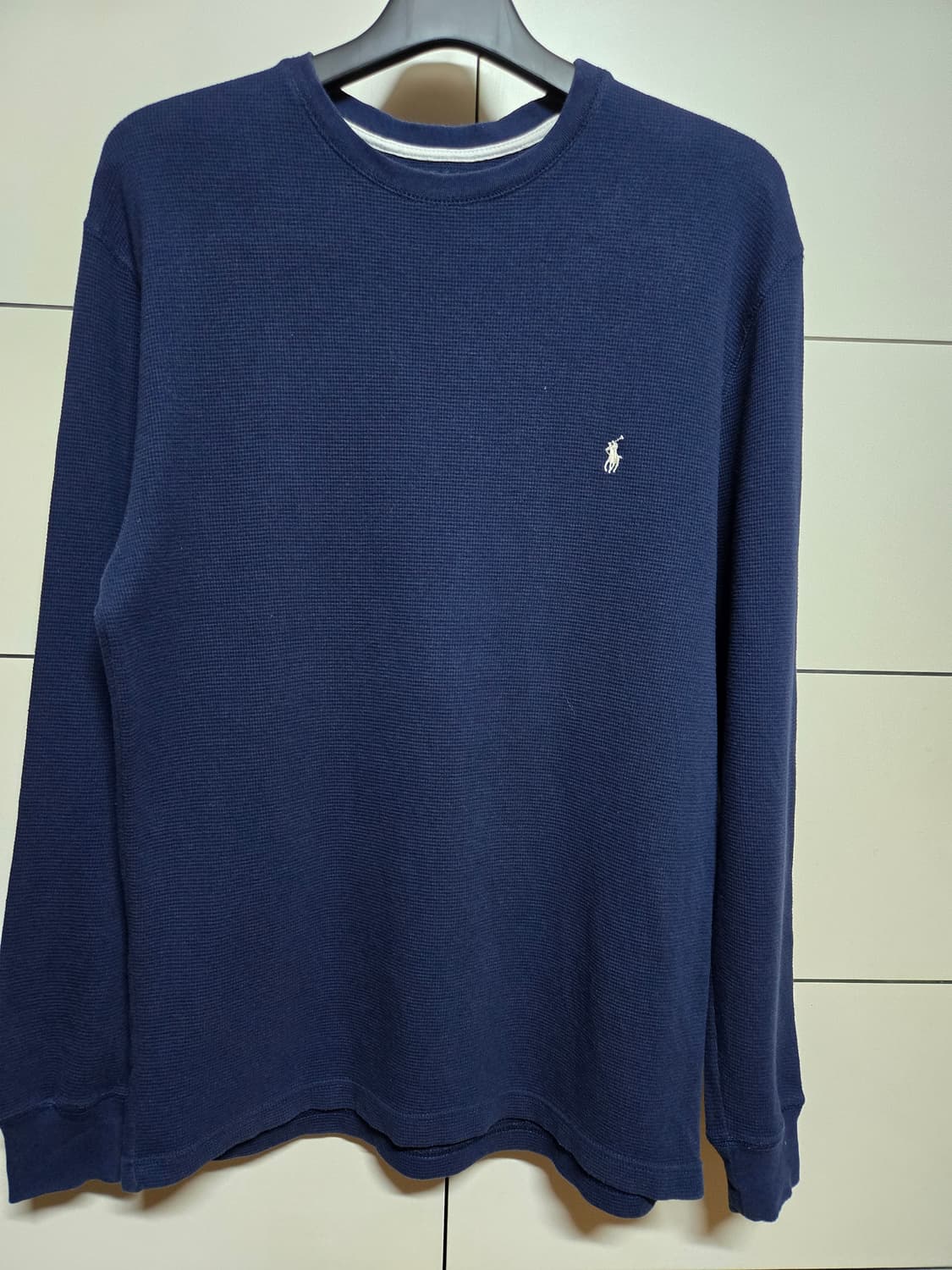 폴로 랄프로렌 와플 롱슬리브 티셔츠 (네이비) 상품이미지1